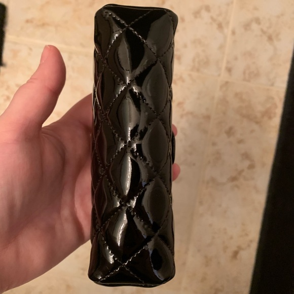 Auth Chanel Black Leather Mini Pochette Wallet bag - Picture 3 of 8